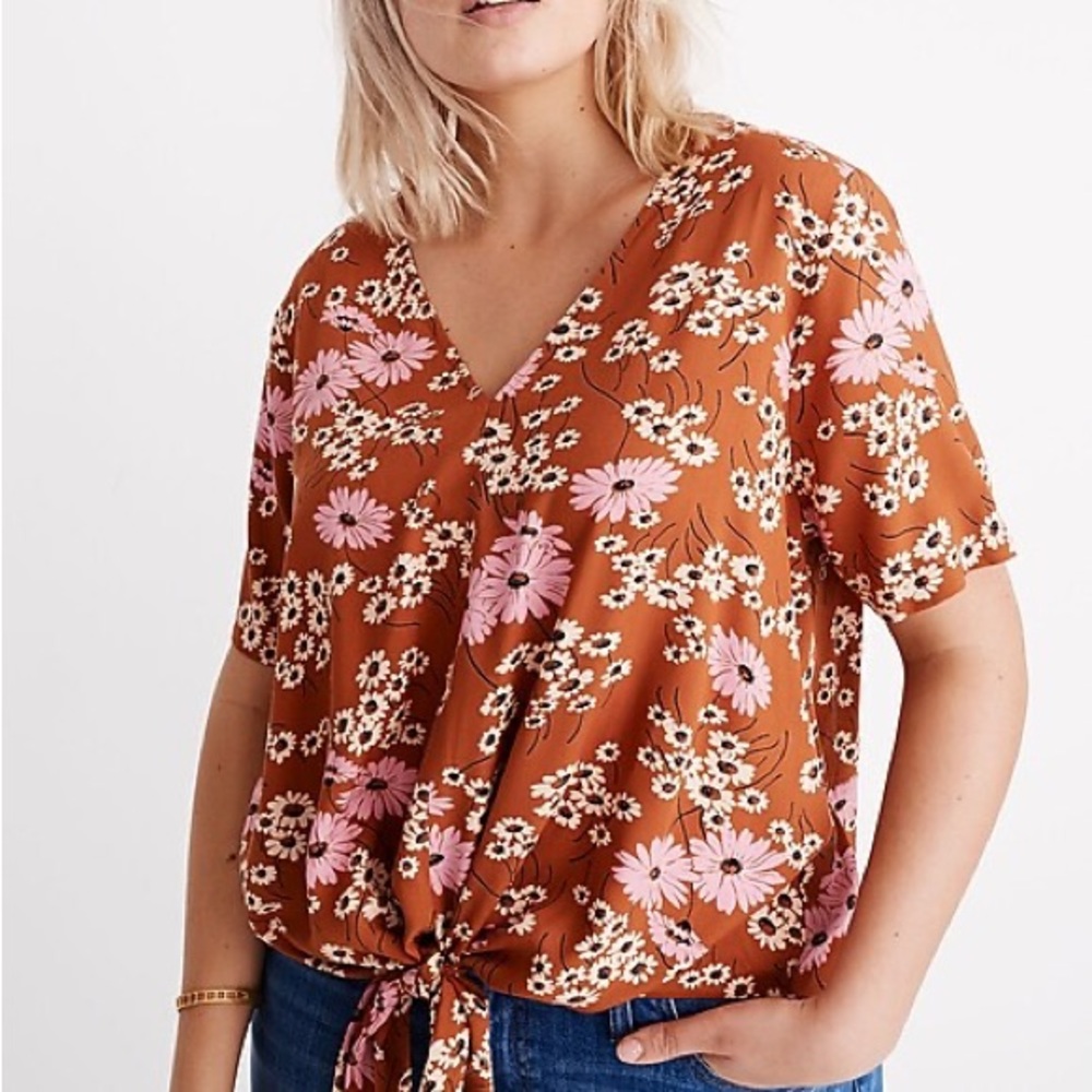 Madewell Novel Tie Front Top